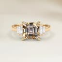 Anello Art Deco Zaffiro Emerald Cut da 1,32ct