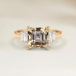 Anillo Art Déco Zafiro Emerald Cut de 1,32ct