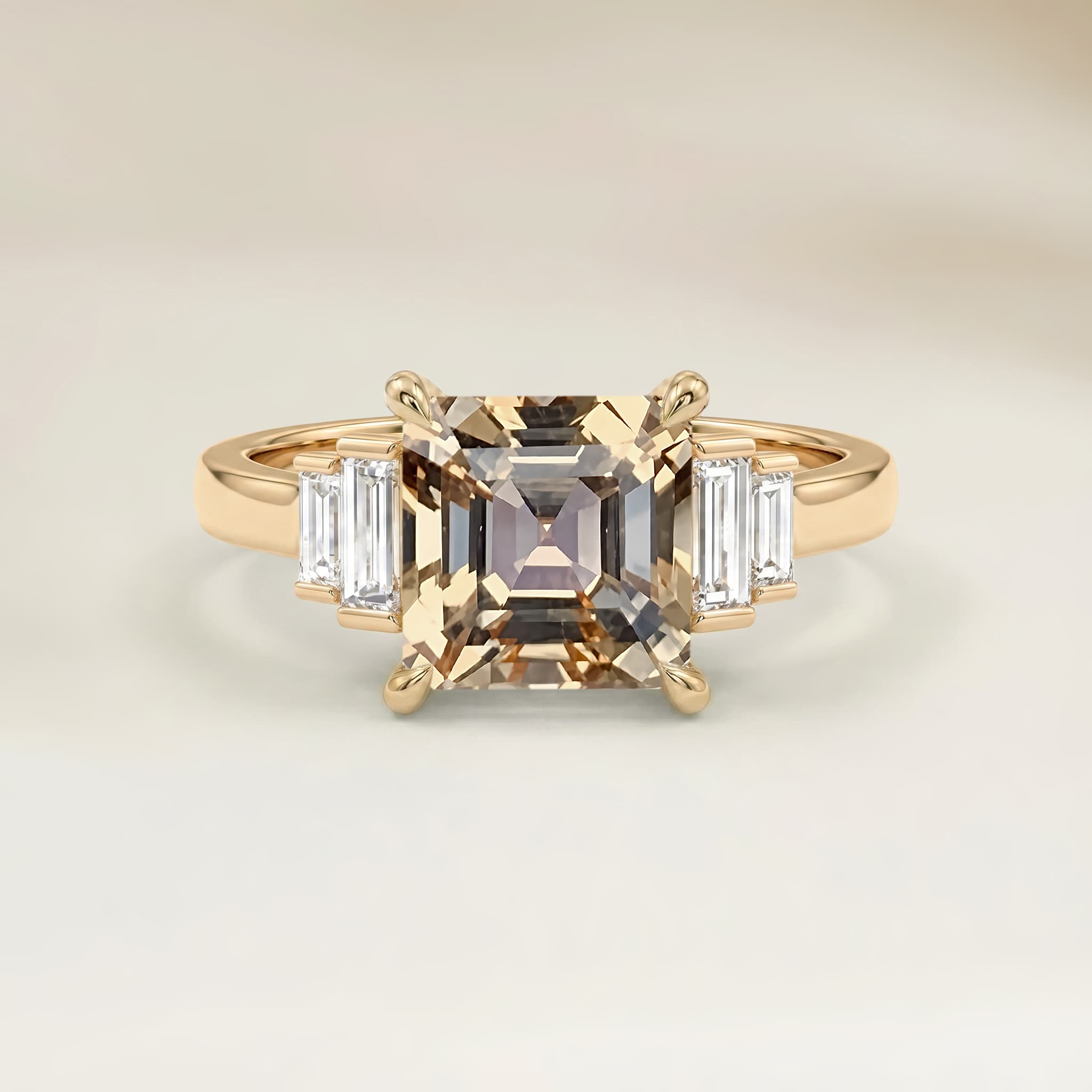 Bague Art Deco Saphir Emerald Cut de 1,32ct image 2