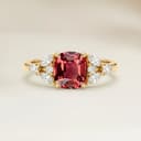 Anillo Floral Otros Cojín de 2,02ct