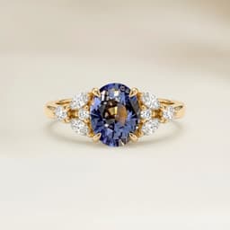 Ring Floral Saphir Oval 1,04ct