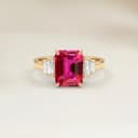 Art Deco Pink Spinel Rectangle Ring, 2.15ct