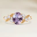 Floral Pink Tourmaline Oval Ring, 1.06ct