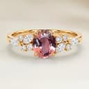 Blumenring Padparadscha-Saphir Oval 1,52ct