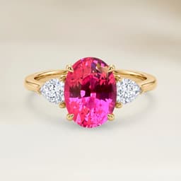 Shoulder-Set Ring Pink Spinel Oval 2.07ct