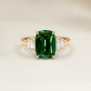 Anello Art Déco Granato Cuscino da 1,53ct