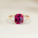 Art Deco Pink Spinel Cushion Ring 2.65ct