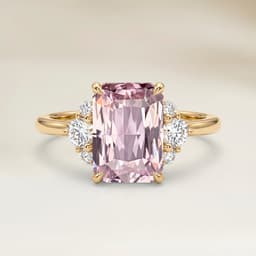 Ring Schulter-Fassung Saphir Rechteck 1,09 ct