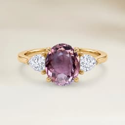 Shoulder-Set Ring with Oval Tourmaline 1.59ct