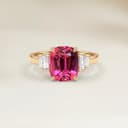 Art Deco Ring Pink Spinel Cushion 2.02ct