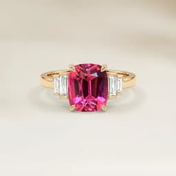 Ring Art Déco Rosé Spinell Kissenschliff 2,02 ct