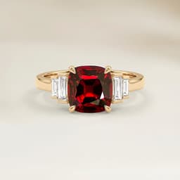 Ring Art Deco Roter Spinell Kissenschliff 2,39 ct