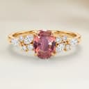 Blüten-Ring Padparadscha-Saphir Oval 1,09ct