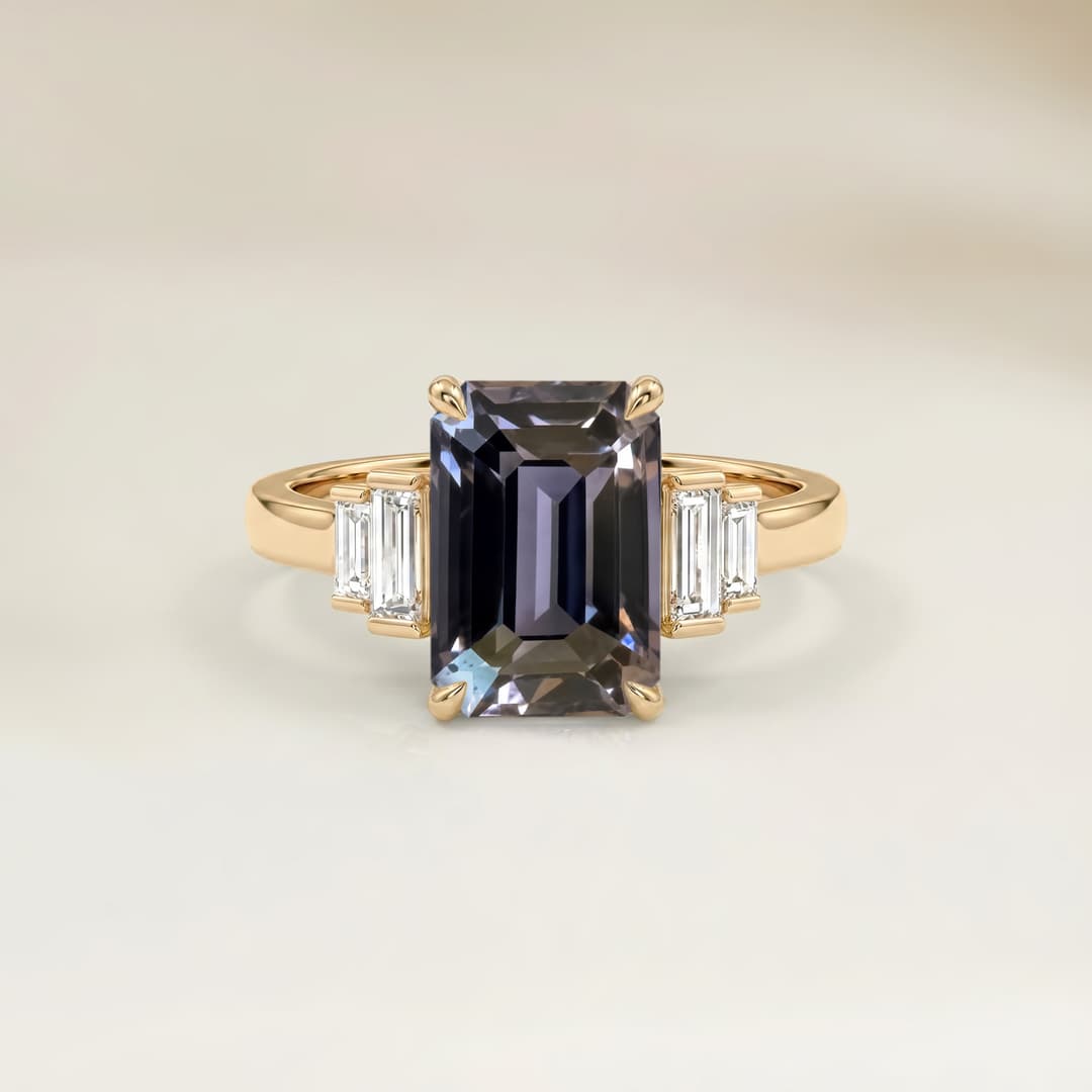 Art Deco Rectangle Spinel Ring 1.71ct