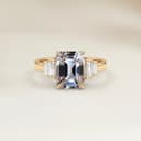 Art Deco Rectangle Sapphire Ring 1.52ct