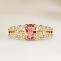 Bague Moderne Saphir Padparadscha Ovale de 1,55ct