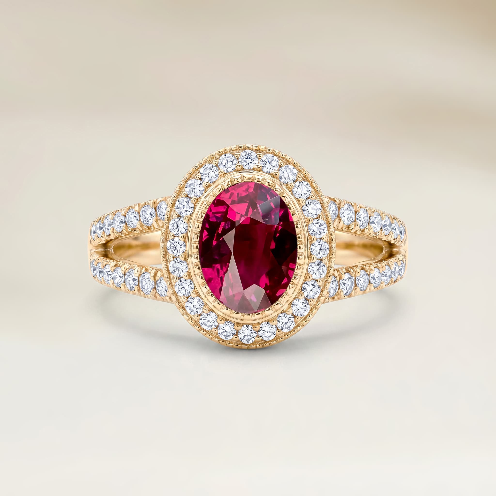 Bague Vintage Rubis du Mozambique Ovale de 1,50ct image 4