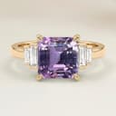 Bague Art Deco Tourmaline Rose Rectangle de 2,34ct