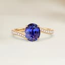 Bague Solitaire Saphir Violet Ovale de 2,49ct