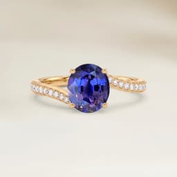 2.49ct Oval Violet Sapphire Solitaire Ring