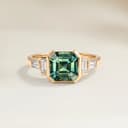 Bague Art Deco Saphir Teal Rectangle de 1,02ct