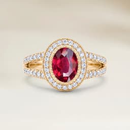 Bague Vintage Rubis du Mozambique Ovale de 2,14ct