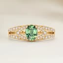 Bague Moderne Saphir Vert Ovale de 1,14ct