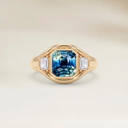 Art Deco 1.07ct Rectangular Sapphire Ring