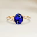 Bague Solitaire Saphir Bleu Ovale de 1,55ct