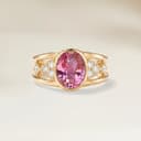 Bague Moderne Saphir Padparadscha Ovale de 1,51ct