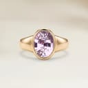 Bague Solitaire Saphir Violet Ovale de 2,61ct