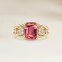 Bague Moderne Saphir Padparadscha Coussin de 1,54ct