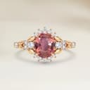 Bague Floral Saphir Padparadscha de 1,09ct