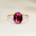 Bague Epaulé Rubis du Mozambique Ovale de 1,50ct