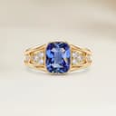 Bague Moderne Saphir Bleu Coussin de 2,26ct