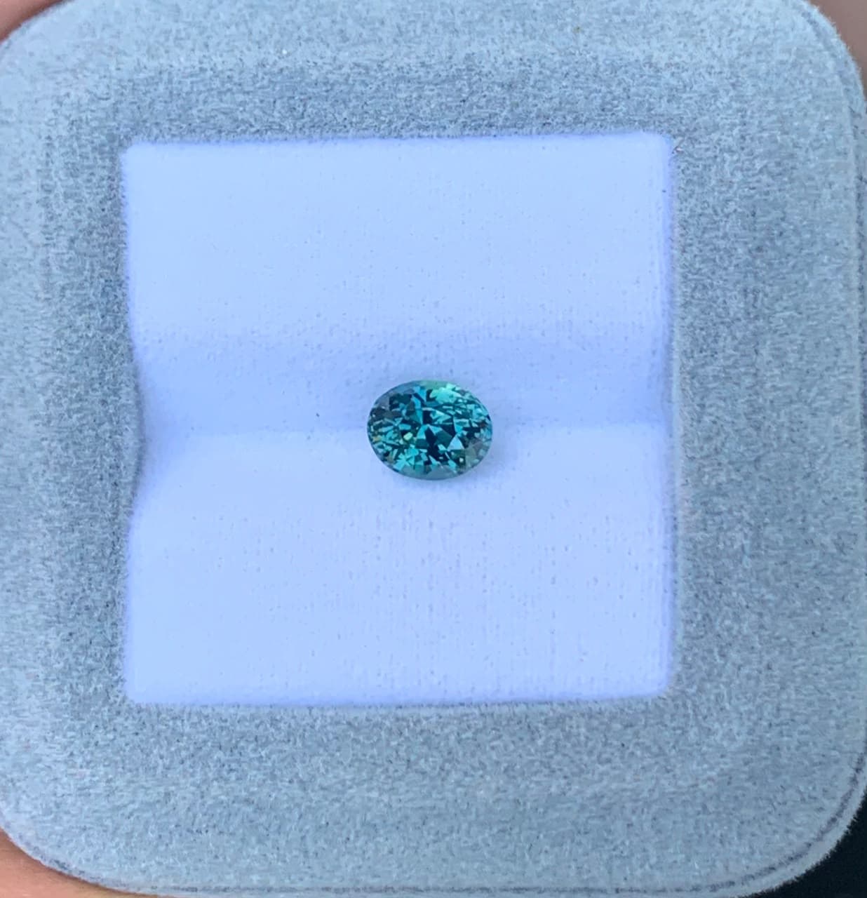 1.57ct Oval Teal Sapphire