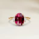 Bague Epaulée Rubis du Mozambique Ovale de 1,50ct