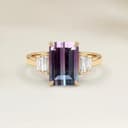 Bague Art Deco Tourmaline Rectangle de 1,24ct