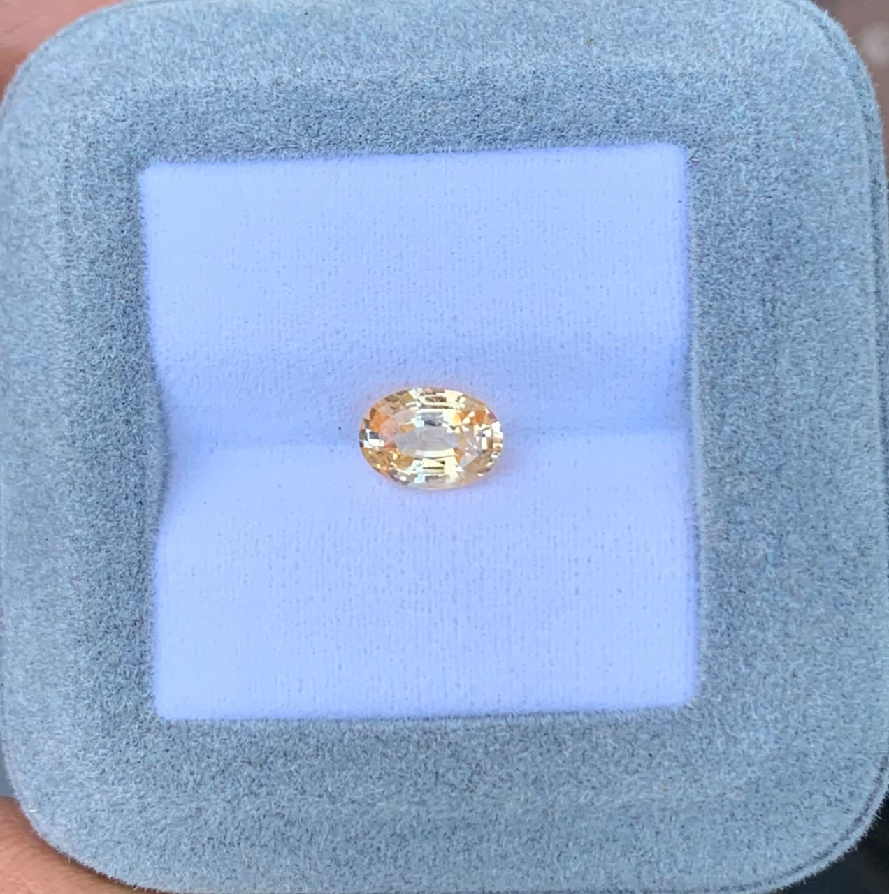 1.58ct Oval Peach Sapphire