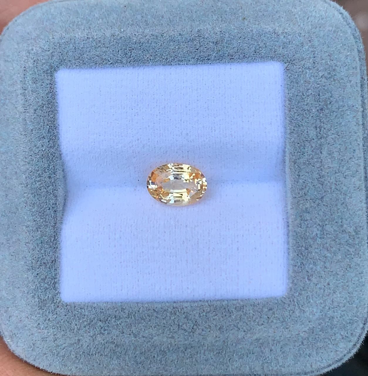 1.58ct Oval Peach Sapphire
