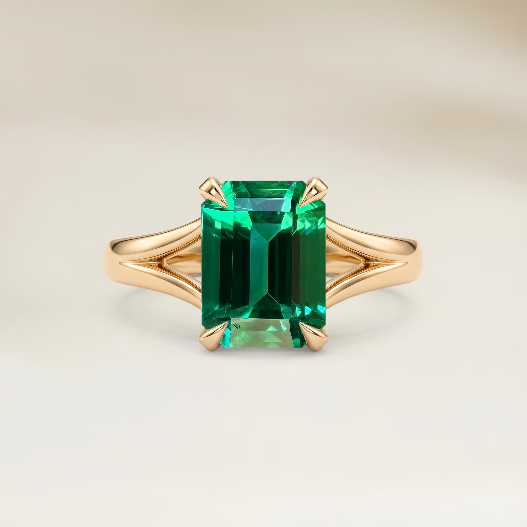 Bague Solitaire Emeraude de Zambie de 1,71ct