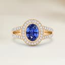 Bague Vintage Saphir Bleu de 2,17ct