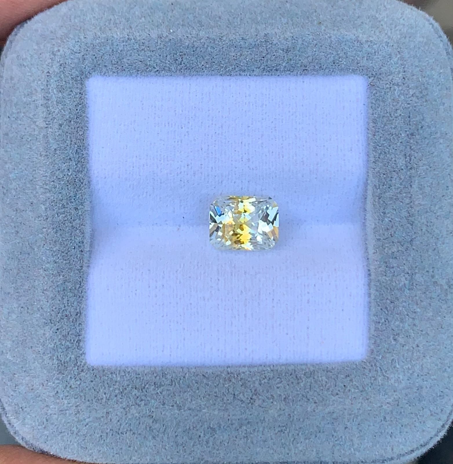 2.01ct Bi-Color Radiant Sapphire