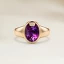 Bague Solitaire Saphir Violet Ovale de 1,49ct