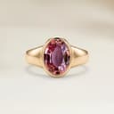Bague Solitaire Saphir Padparadscha Ovale de 1,84ct