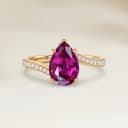 Bague Solitaire Saphir Rose Poire de 0,85ct