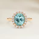 Bague Vintage Tourmaline Verte Ovale de 1,11ct