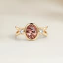 Bague Epaulé Saphir Ovale de 1,56ct