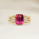 Bague Moderne Spinelle Rose Coussin de 2,02ct