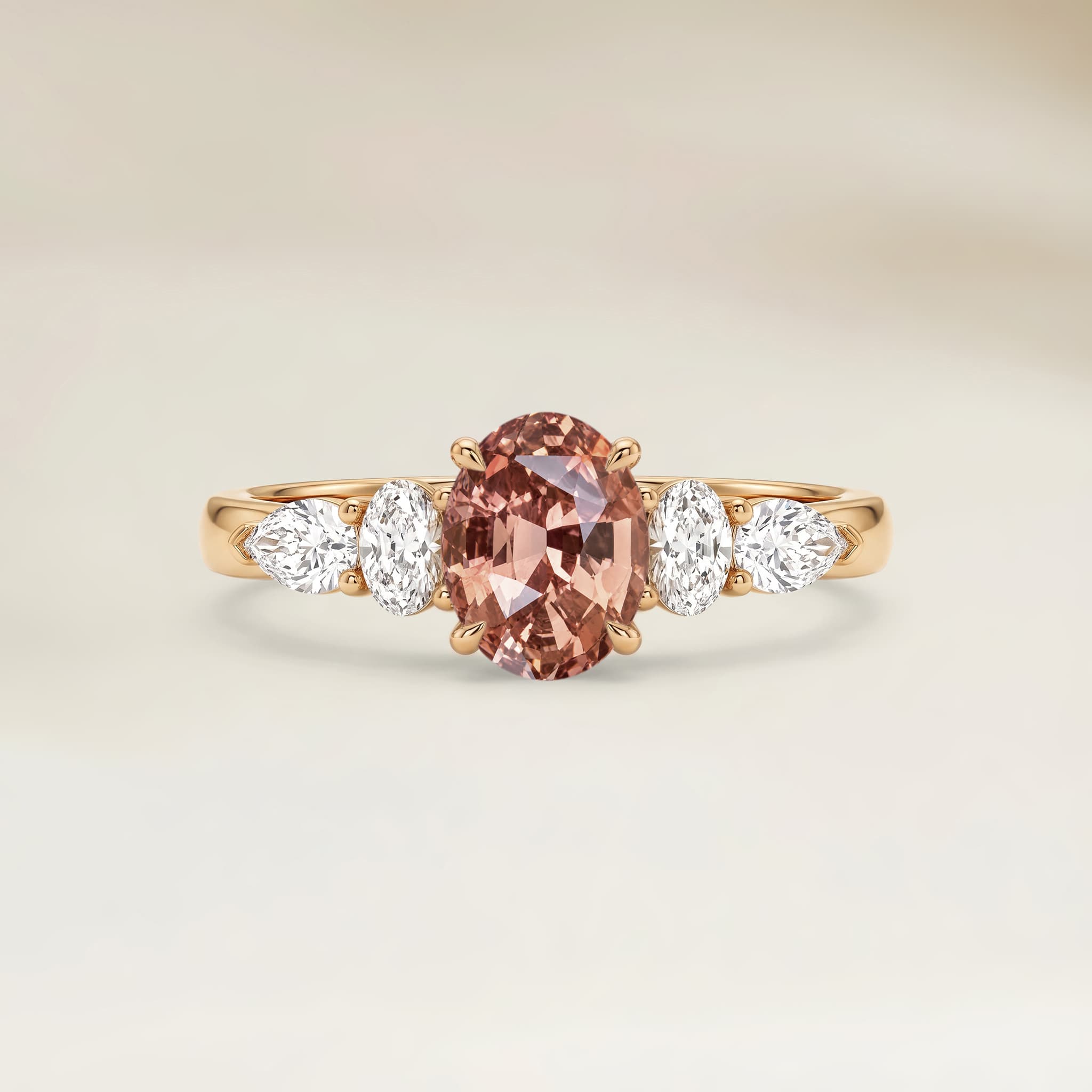 Bague Epaulé Saphir Ovale de 1,56ct